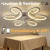 LED Deckenventilator mit Beleuchtung Weiß 65 cm, Modernes Produktbild-Vorschau 2