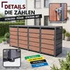 Mülltonnenbox 4er Holzdekor, 120L bis 240L, für Vier Produktbild-Vorschau 4