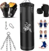 Schwerer Boxsack Set mit Zubehör MMA Kickboxen Muay Produktbild-Vorschau 1