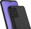 A black silicone phone case is shown on a smartphone. Produktbild-Vorschau