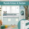 Homestyle4u Hochbett 90x200 Kinder Weiß Rutsche Set mit Produktbild-Vorschau 4