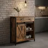 Relaxdays 4052025847845, 2 drzw., 1 pół., Brązowy, Czarny, Podgląd zdjęcia produktu 2