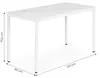 ModernHome NORD-MRW Eet- en werktafel, 120 x 60 cm, wit Productafbeelding-voorbeeld 7