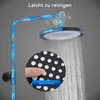 Czarny system natryskowy z deszczownicą i termostatem 40℃, Podgląd zdjęcia produktu 4