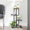 vidaXL Stojak na kwiaty 4-poziomowy z kółkami 44x23x80 cm Podgląd zdjęcia produktu 2