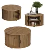 Salontafel Vicco Selva Eiken 80 x 80 cm met schuifdeur, Productafbeelding-voorbeeld 5