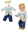 Poppenoutfit "Prinz Luka" met kroon en pluche kraag Productafbeelding-voorbeeld 5