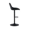 A black bar stool shown from the side against a white background. Produktbild-Vorschau