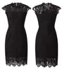 MEROKEETY Damen-Cocktailkleid, ärmellos, mit Spitze, Produktbild-Vorschau 6