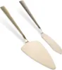 Tortenspatel und Messer, Stahl, gold, 2-tlg. Produktbild-Vorschau 1