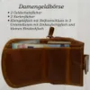 Elegante kleinere Damen Leder Geldbörse in halbrund mit Produktbild-Vorschau 2