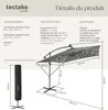 Parasol à LED solaire Sunna avec manivelle 2,5 x 2,5 m - Voir les images du produit 6