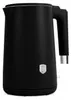 A black electric kettle with a silver logo on a white background. Náhľad obrázku produktu