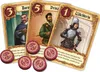 A close-up of several game cards and tokens, arranged diagonally. Produktbild-Vorschau