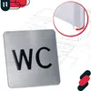 KOTARBAU® WC nápis 7 x 7 cm Nerezový čtvercový nápis Náhled obrázku produktu 5
