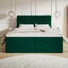 MOTIVENA Nero Chesterfield Boxspringbett 180x200 Grün Samt Produktbild-Vorschau 2