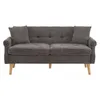 Merax 2-Sitzer Doppelsofa mit dicken Kissen, Holzbeinen und Produktbild-Vorschau 13