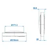 AS LED Deckenleuchte Rund 220x50mm 42 LEDs 12V 840lm Produktbild-Vorschau 5