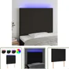 The Living Store LED Kopfteil Schwarz 100x5x118/128 cm Produktbild-Vorschau 1