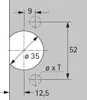 Topfscharnier Selekta Topf TX 32/52x9 z.Anschr.HETTICH Produktbild-Vorschau 2