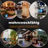 Collage of images showing a gas heater being used in various settings, including a living room, outdoors, a greenhouse, a warehouse, and a patio. Produktbild-Vorschau