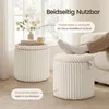 Yaheetech runder Hocker mit 35L Stauraum, Cordstoff, ∅43 x Produktbild-Vorschau 4