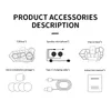 Diagrams showing the accessories included with a Y10 Bluetooth headset. Produktbild-Vorschau