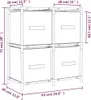 vidaXL Komoda z 4 materiałowymi koszami kremowa 63×30×71 cm Podgląd zdjęcia produktu 7