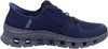 A side view of a blue Skechers shoe. Voir les images du produit