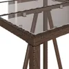 vidaXL 5-tlg. Gartenbar-Set mit Kissen Braun Poly Rattan Produktbild-Vorschau 7