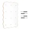 A white climbing wall module with a wood-grain edge and mounting hardware on a white background. Produktbild-Vorschau