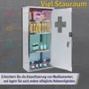 XINZI Medizinschrank Apothekerschrank mit Glas Tür und 4 Produktbild-Vorschau 6