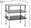 HAKU Beistelltisch edelstahl, schwarz - Edelstahl, Produktbild-Vorschau 2