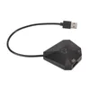 A black USB adapter with a cable and USB connector on a white background. Podgląd zdjęcia produktu
