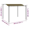 vidaXL altana 3x2,4 m taupe 180 g/m² Podgląd zdjęcia produktu 7