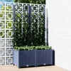 vidaXL Zahradní květináč s mříží modrošedý 80 x 40 x 136 cm Náhled obrázku produktu 2