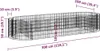 vidaXL Gabion haut-plateau Fer galvanisé 300x100x50 cm Voir les images du produit 8