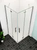 AICA 80x100x185cm 6mm ESG-glas Falttür Eckeinstieg Produktbild-Vorschau 2