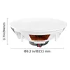 A white ceiling speaker with dimensions indicated by measurement lines and text. Voir les images du produit