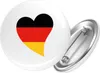 Huuraa Button Deutschland Flagge Herz 25mm rund mit Produktbild-Vorschau 1