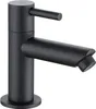 A black matte faucet on a white background.