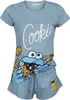 Sesame Street Schlafanzug Damen Krümelmonster - Cookie blau Produktbild-Vorschau 1