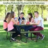 COSTWAY Sitzgarnitur für 8 Personen, Picknicktisch mit Produktbild-Vorschau 4