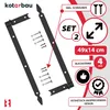 KOTARBAU® Sada 2 okenicových závěsů černá 500 mm křížové Náhled obrázku produktu 5