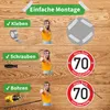 Geburtstagsschild 70 | Verkehrsschild Qualität | Ø600 | 2mm Produktbild-Vorschau 4