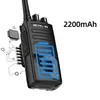 A digital illustration of a walkie-talkie with a battery indicator and circuit board graphics, next to text indicating battery capacity. Anteprima dell’immagine prodotto