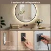 S'AFIELINA Specchio da bagno LED Rotondo 80cm, touch, Anteprima dell’immagine prodotto 10