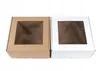 20x20x10 cm Box mit Fenster quadratisch Weiß - Satz von 5 Produktbild-Vorschau 4