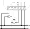 A wiring diagram showing the connections for a bistable relay. Podgląd zdjęcia produktu