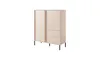 A modern, two-door cabinet with two drawers, presented against a white background. Produktbild-Vorschau